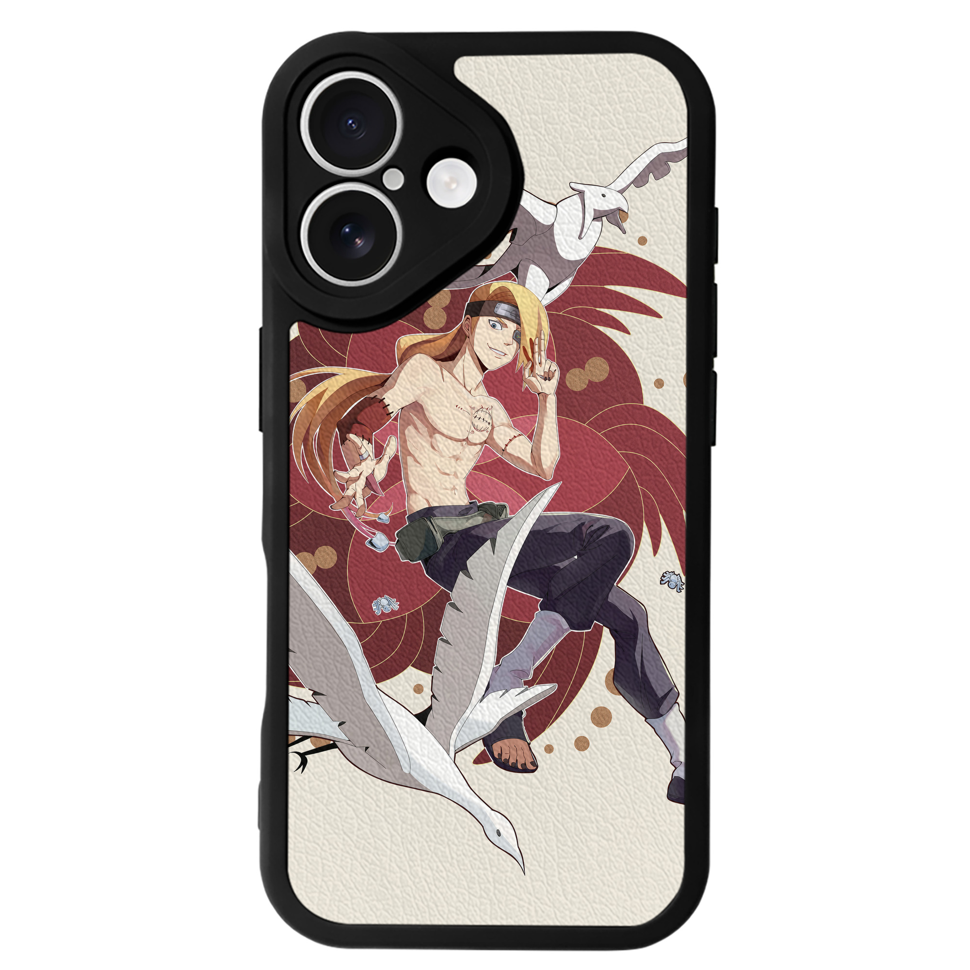 （画像用） NARUTO -ナルト- NARUTO -ナルト- 疾風伝 【iPhone 16シリーズ対応】シリコンスマホケース（レザー調） 材質：シリコン